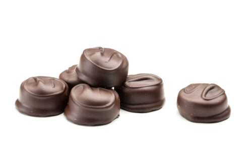 Hand dipped lime creams in dark chocolate