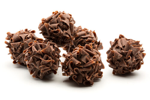 milk chocolate ganache infused with champagne dipped in milk chocolate