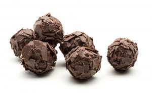 Rich dark chocolate truffle
