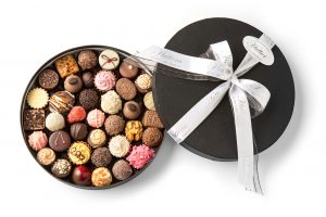 a selection of creams, truffles and pralines