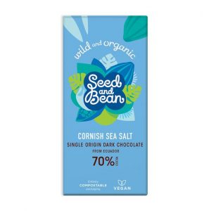 vegan sea salt dark chocolate bar